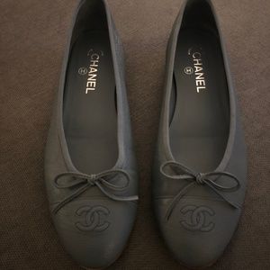 Chanel Leather Ballerina Flats